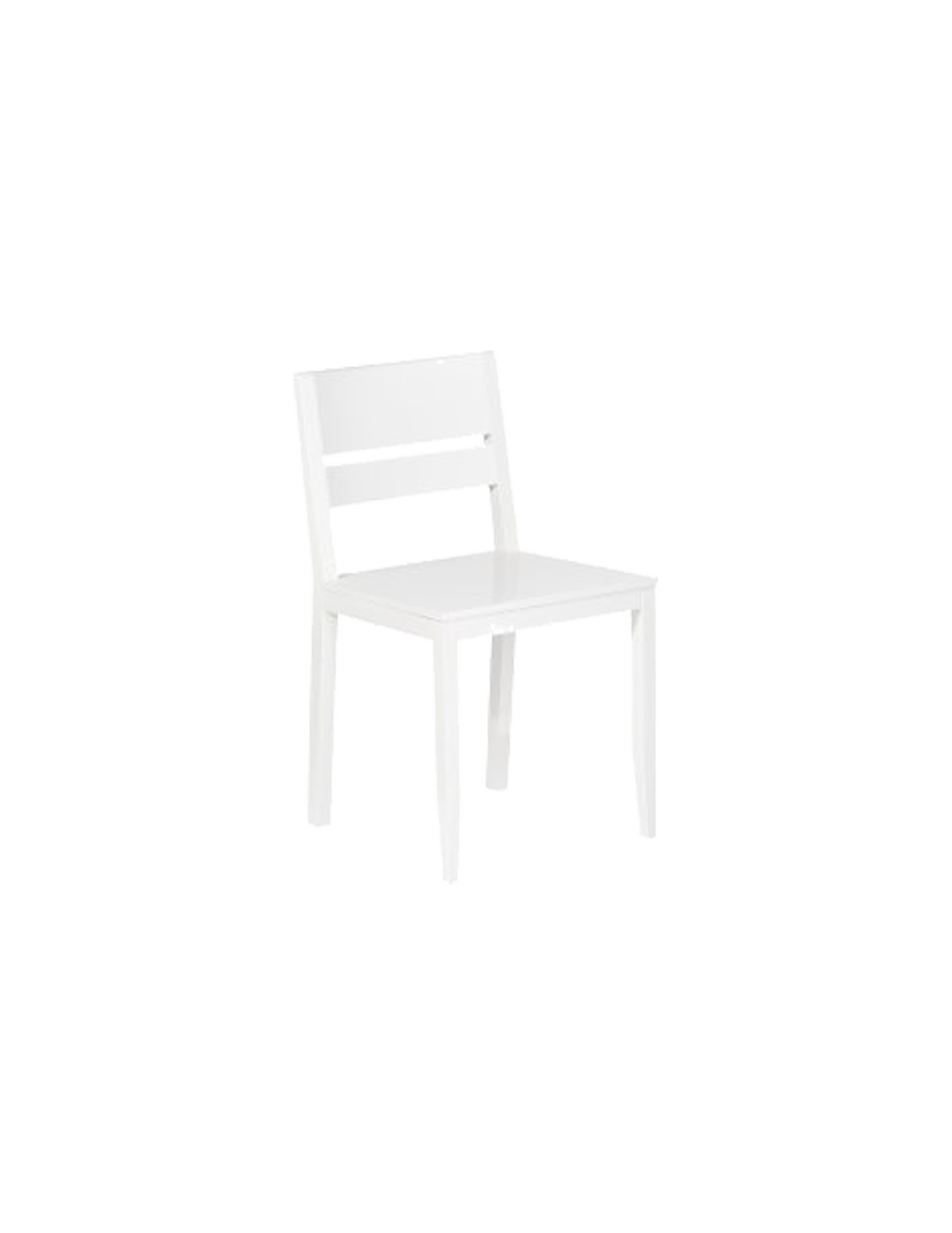 Cadira de fusta blanca